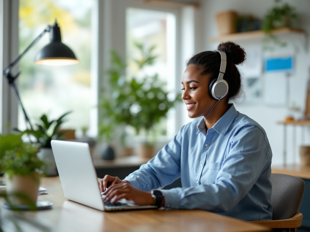 Roofing contractor reviewing estimates on tablet while AI agent handles incoming calls on smartphone display in office settin