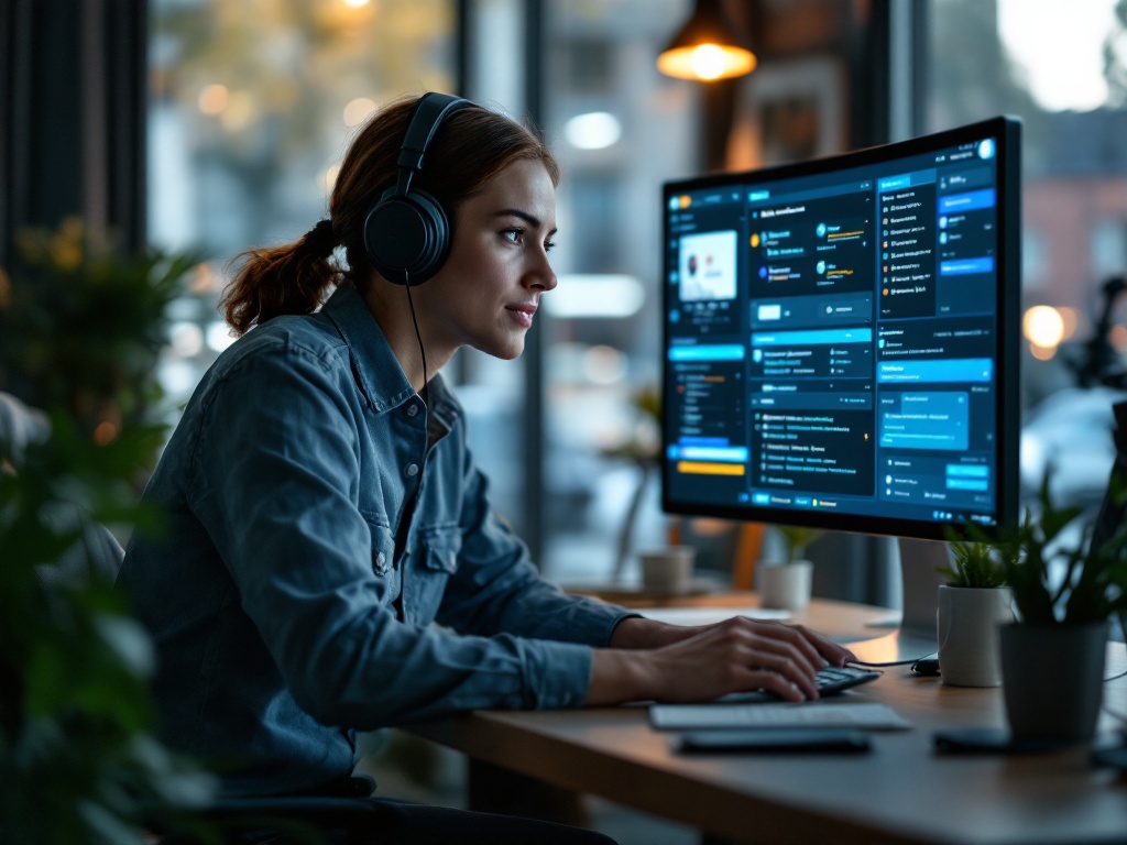 AI agent on phone screen handling customer call while business dashboard displays real-time analytics and appointment schedul